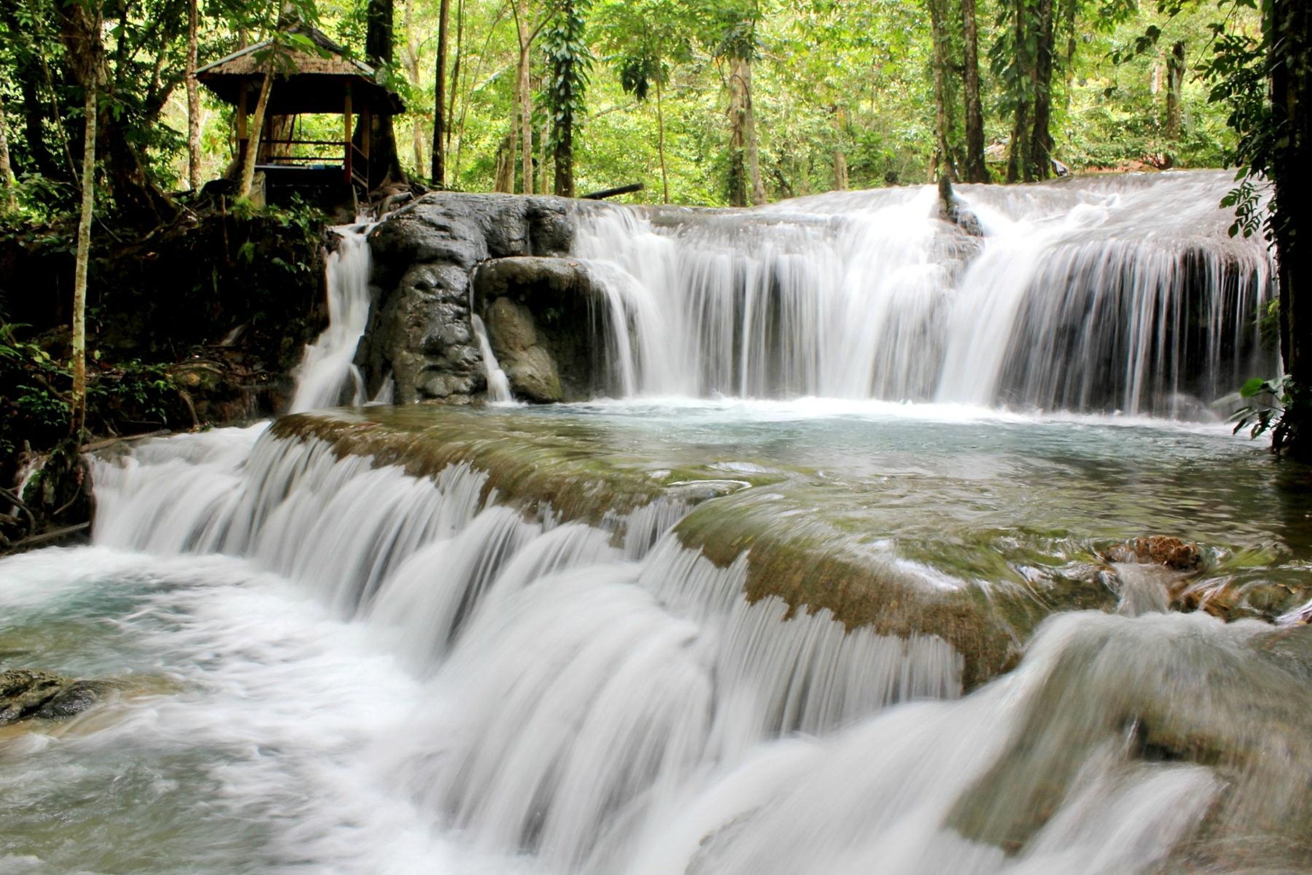 A waterfall in the hills near Luwuk, Central Sulawesi