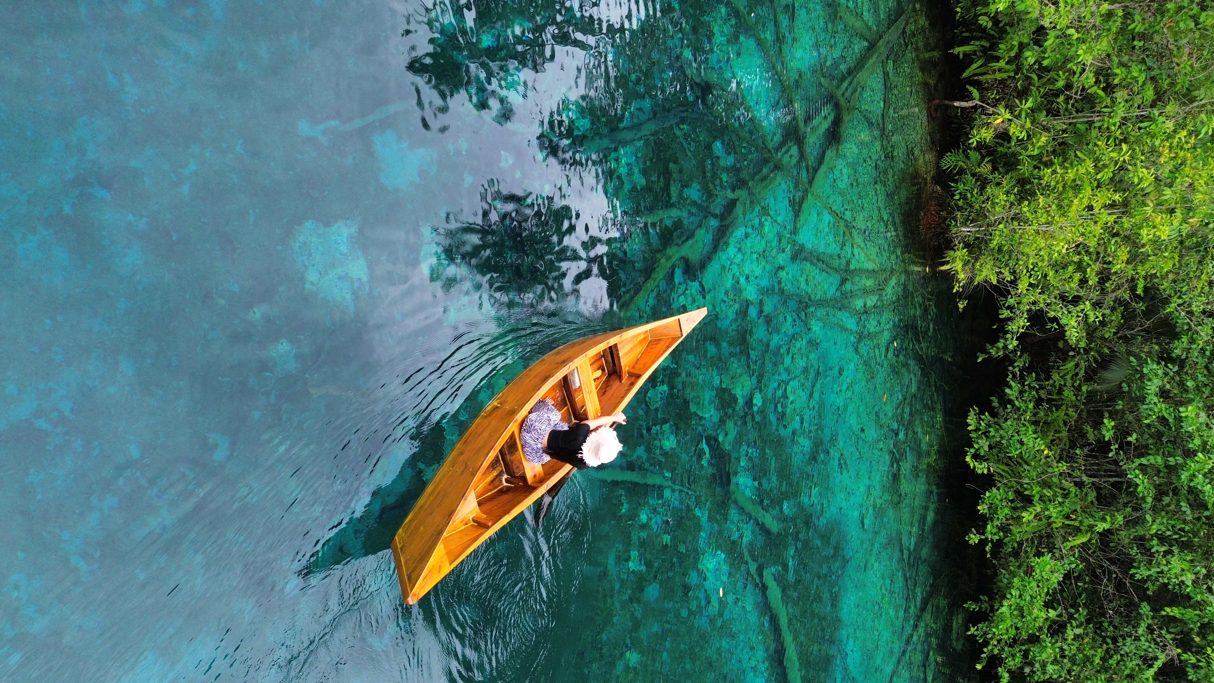 Aerial view of the Banggai islands and reef, Central Sulawesi