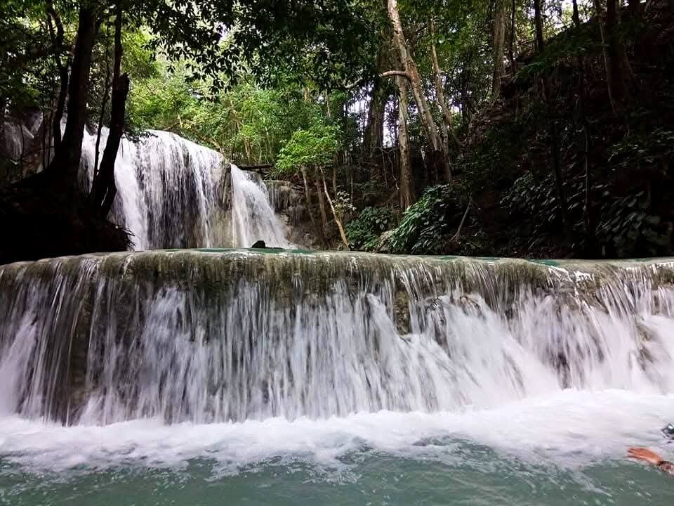 The cascades of Mata Jitu waterfall, Moyo Island, Sumbawa