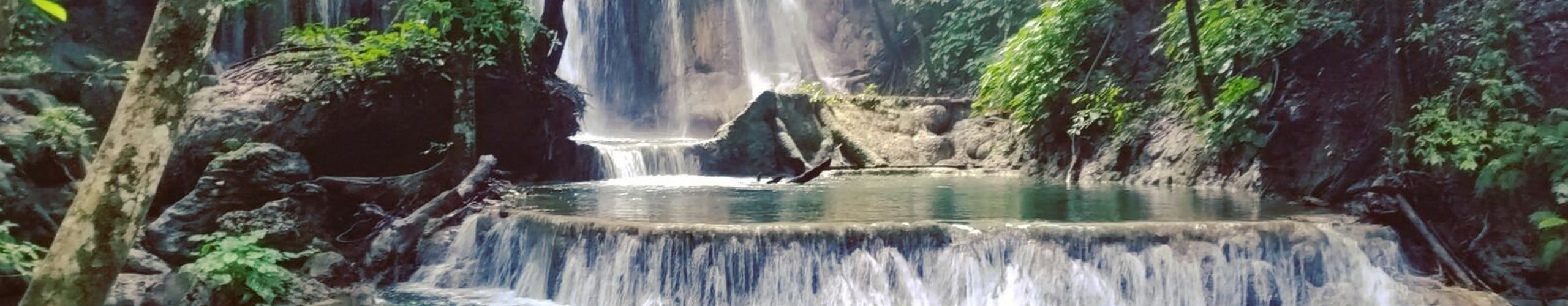 The tiered Mata Jitu waterfall on Moyo Island, Sumbawa