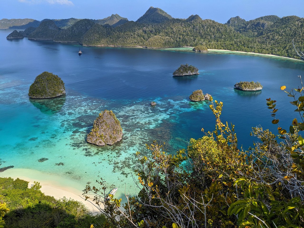 Aerial view of the Wayag islands, Raja Ampat