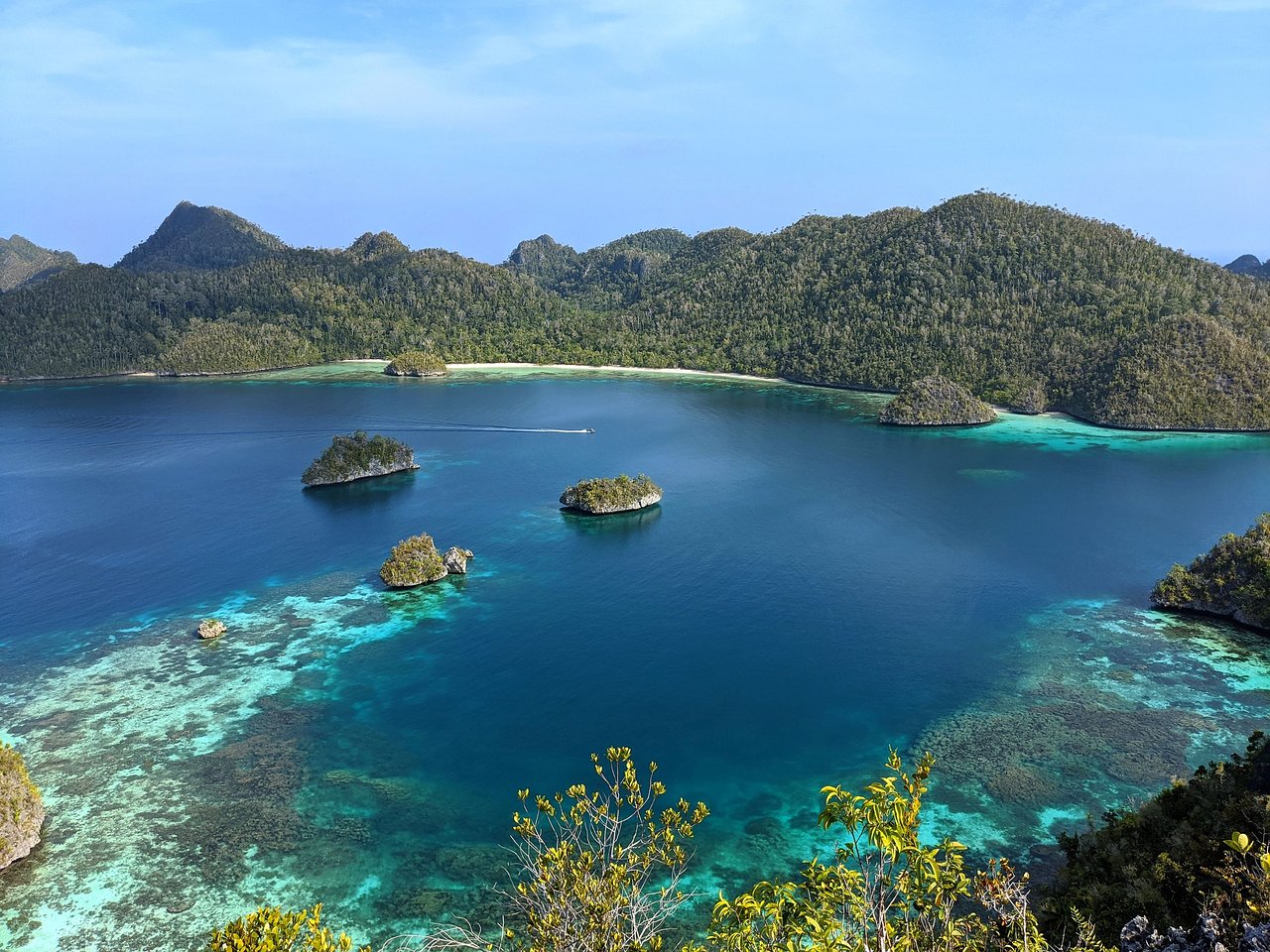 A hidden lagoon among the karst of Wayag, Raja Ampat